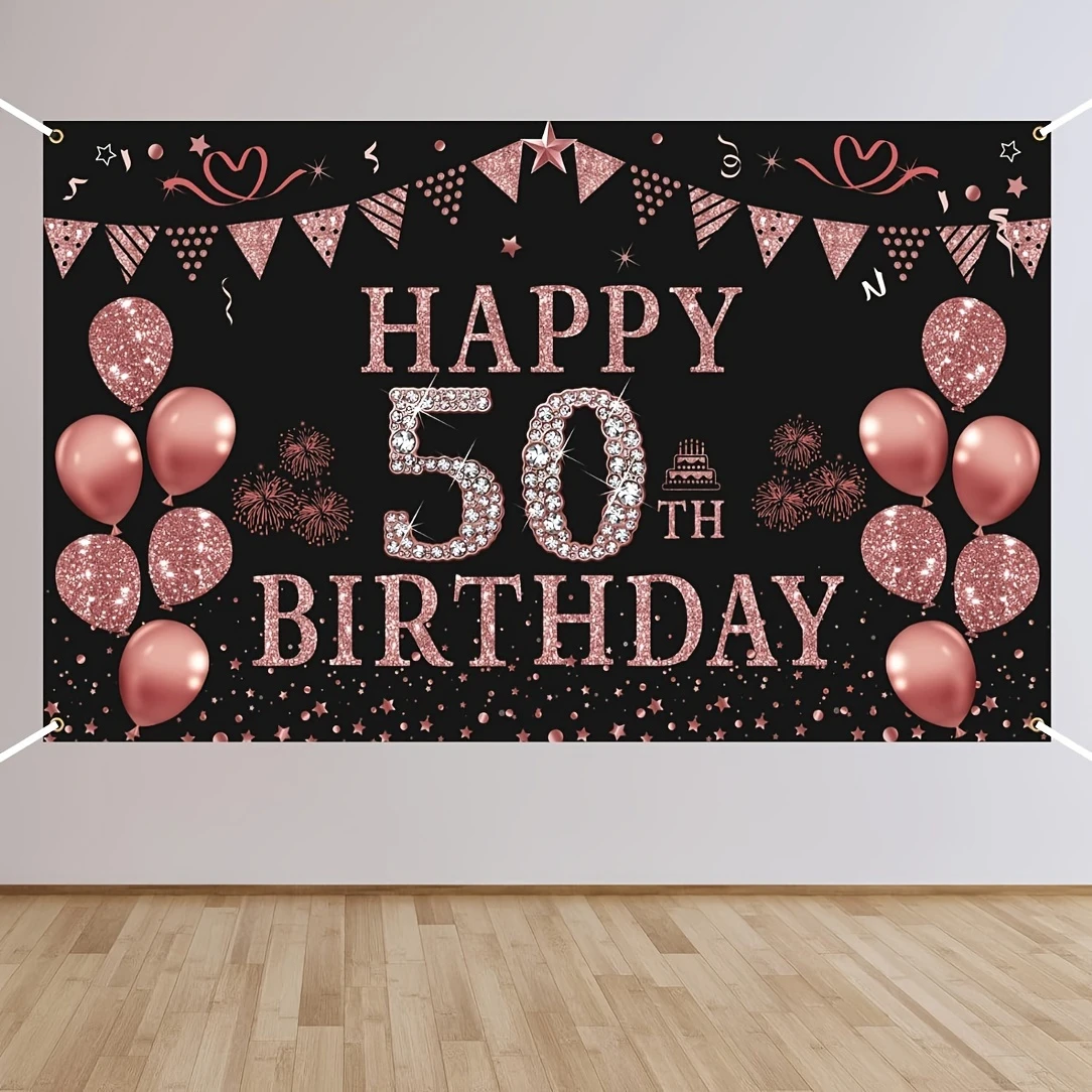 Photography Aesthetic - Decorazione femminile 50th Birthday-oro rosa 50th