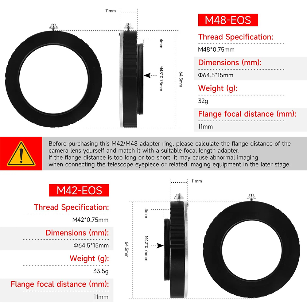 EYSDON M42/M48 Adattatore per  - Lens Adapter Ring recensione e prezzo